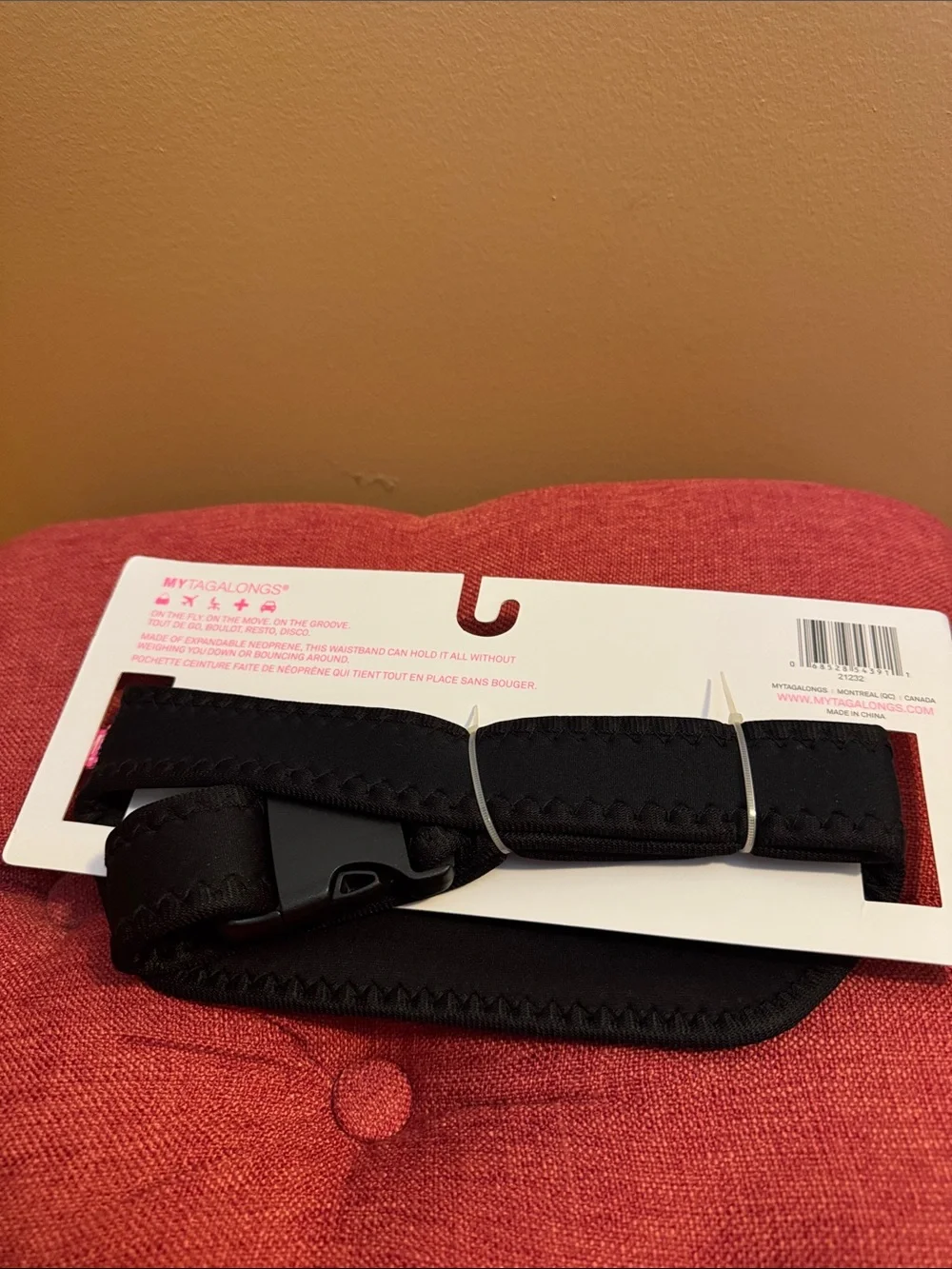 MYTAGALONGS Slim Waist Band Pouch - Black